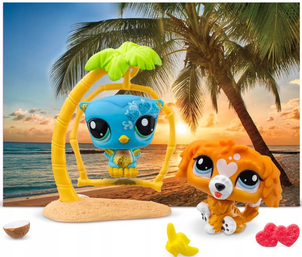 LITTLEST PET SHOP PETFLUENCERS SET, 2-PACK: LPS OWL AND SPANIEL 00560