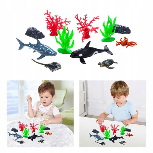 Simulation: Miniature model of a toy set; Decorative collection for a sea creature