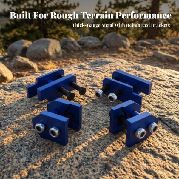 Enhanced handling. Increased ATV height | Machined mounting plates, red