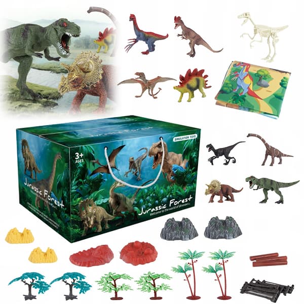 DINOSAUR FIGURES SET – JURASSIC PARK SET – T-REX – VARIOUS SPECIES