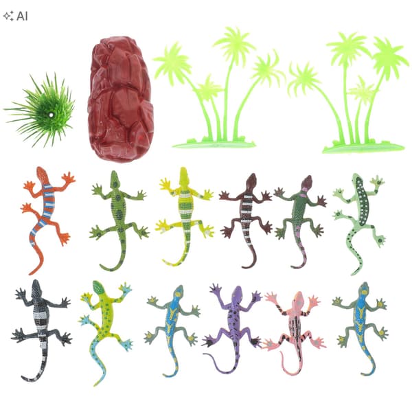 12-PIECE REALISTIC MINI LIZARD SET, COOL REPTILE MODELS