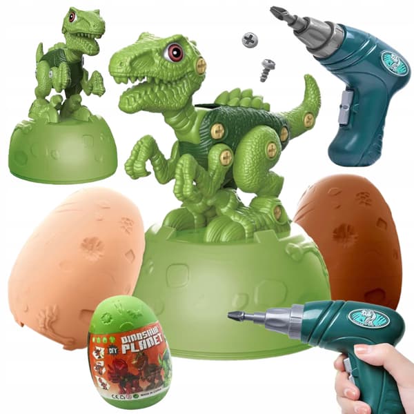 DINO DINOSAUR IN AN EGG SET – SCREW-TOGETHER DYI EGG SCREWDRIVER