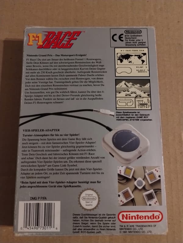 F-1 Race Game Boy Classic + Adapter