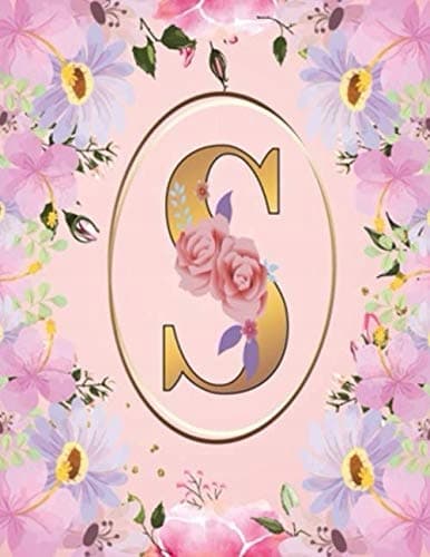 S: 8.5 x 11 / 120 beautifully lined pages / Monogram initial S notebook / Jo