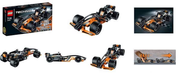 LEGO TECHNIC 42026 Black Road Conqueror Formula Racing Car – Pull-Back – Unique
