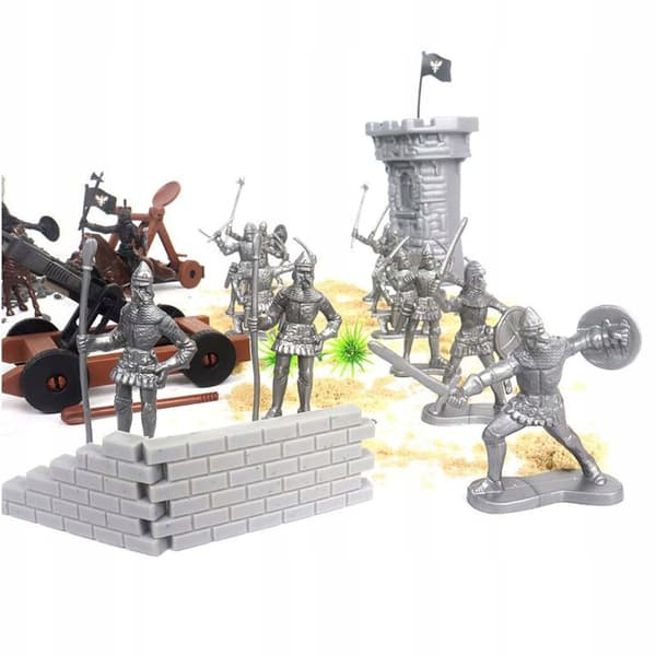 Medieval knight Pretend Play with an army model Castle building with