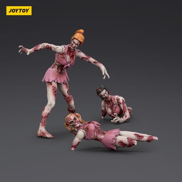 Zombie Dark Source cheerleader figurines, set of 3, 8 cm