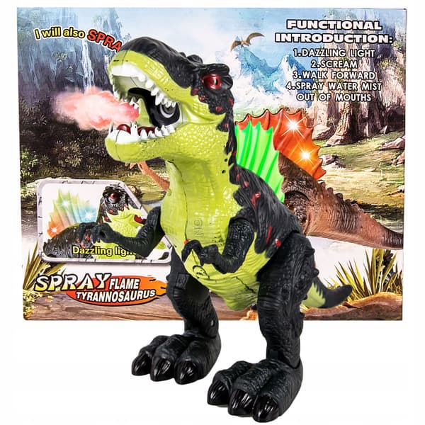 LARGE T-REX DINOSAUR: STEAMING, ROARING, WALKING, LIGHT-UP FIGURES FOR CHILDREN – 20 CM