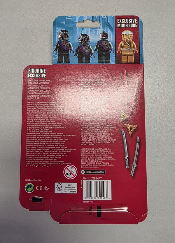 LEGO 40374 Ninjago – Accessory and minifigure set featuring Golden Zane