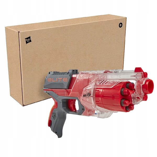 NERF N STRIKE ELITE DISRUPTOR RED BLASTER + 6 DARTS