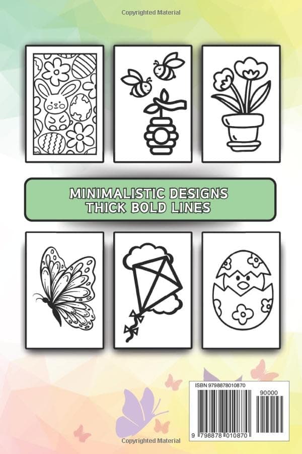 Braden, Bailey: Simply Satisfying Large Print Colouring Book – Spring Edition