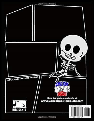 The Ultimate Blank Comic Book with Black-Paged Panels: Large Sketchbook with 1