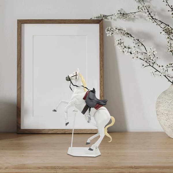 Pony figurine – Action figure model, poseable, home decor – White