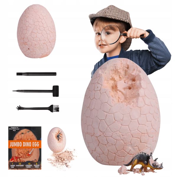 DINOSAUR FOSSIL EGG WITH TOOL KIT – LITTLE ARCHAEOLOGIST EXCAVATION SET
