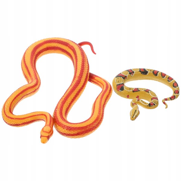 2 REALISTIC PLASTIC SNAKES – DECORATIONS AND TOYS