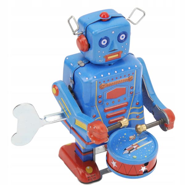 Clockwork Percussion Robot – Retro Tinplate – Handcrafted robots at JW