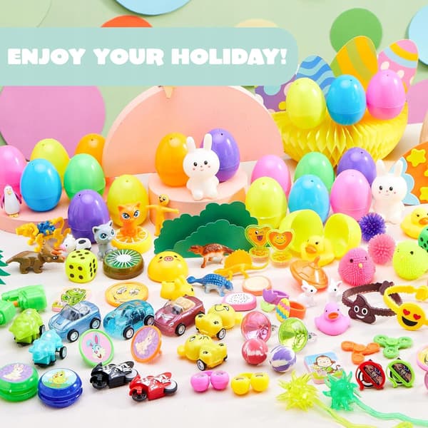 SURPRISE EGGS, VARIOUS TOYS, EGG HUNT, VIRAL EASTER GAME