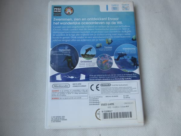 ENDLESS OCEAN GAME FOR NINTENDO WII