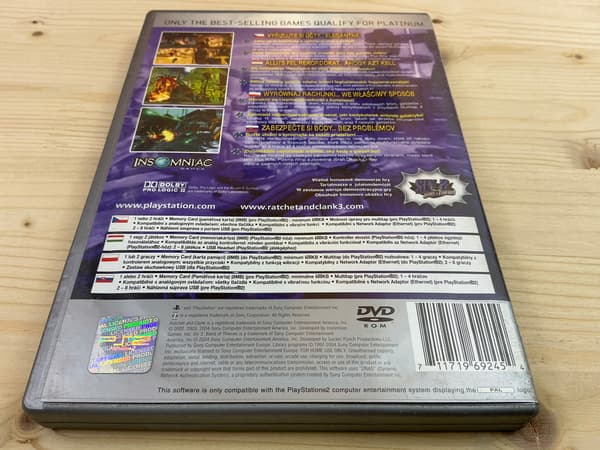 RATCHET & CLANK 3 – PS2 disc, in very good condition, Polish version