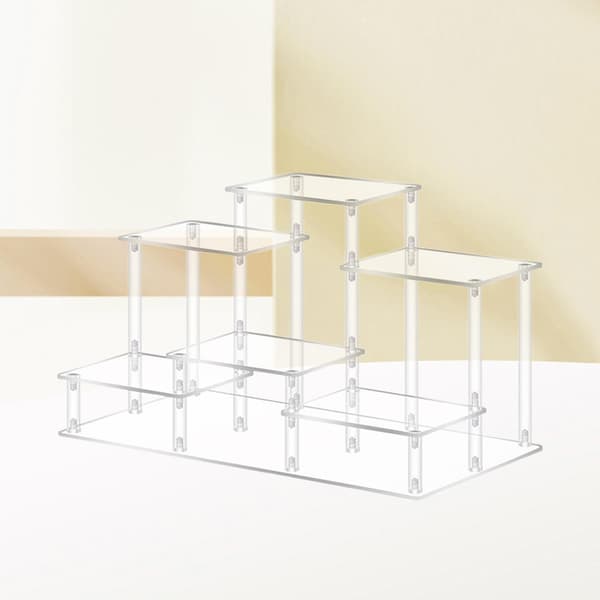 Riser Tiered Display Stand Organiser Small Clear Acrylic Display Shelf