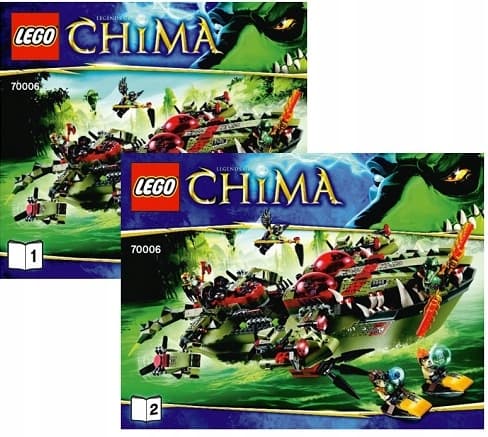 LEGO INSTRUCTIONS + STICKERS: CHIMA Cragger's Command Ship 70006, 2013
