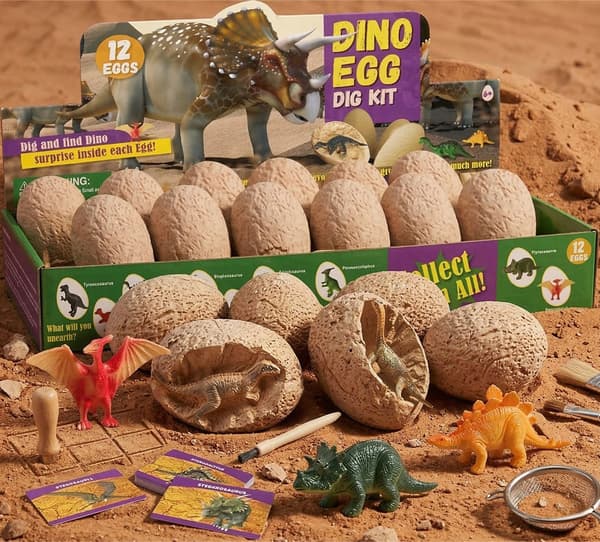 Dinosaur Mine: Archaeological Dig Set with 12 Large Eggs