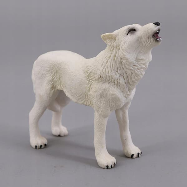 Realistic figurines: Wolves – BPA-free – Preschool Forest Scream – White Wolf
