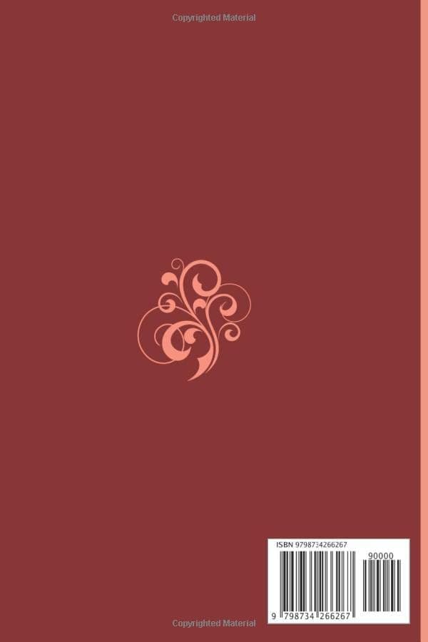 Always Classy Journal: Red, unique, rose-coloured scrolls ‘Always Classy’ jo