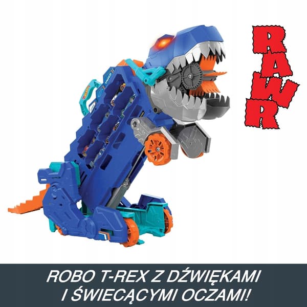 Hot Wheels T-Rex Dinosaur Track Set with Cars