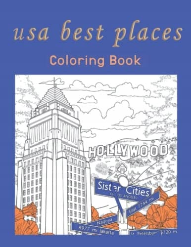 USA’s Best Places Colouring Books: Activity Books for Children