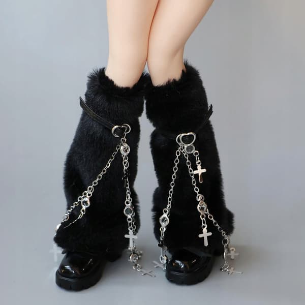 1/6 scale boot cuffs, short leg warmers, Boot Topper socks, black ankle