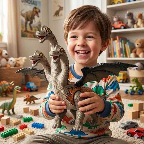 LARGE INTERACTIVE DINOSAUR: WALKS, ROARS, GLOWS, MOVES ITS HEAD AND TAIL + EGGS