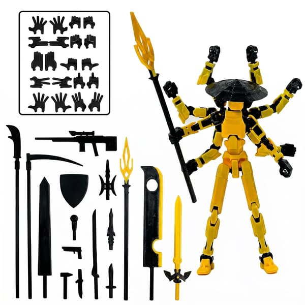 PLUSHCEWT T13 Action Figure with Interchangeable Hands and Accessories for Adults