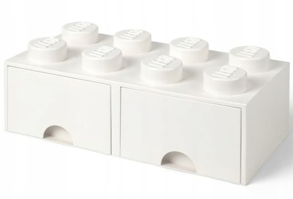 LEGO 8-Drawer Brick Container, 2x4 Brick Sorter Box, White