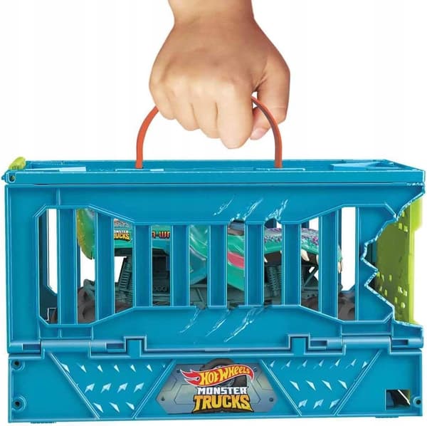 HOT WHEELS MONSTER TRUCKS MEGA WREX STUNT TRACK SET + CAR