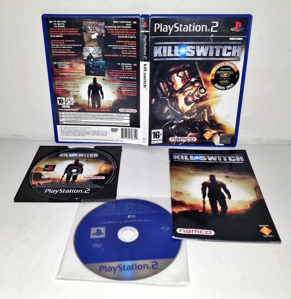 KILL SWITCH game + PS2 demo discs + DB, BDB