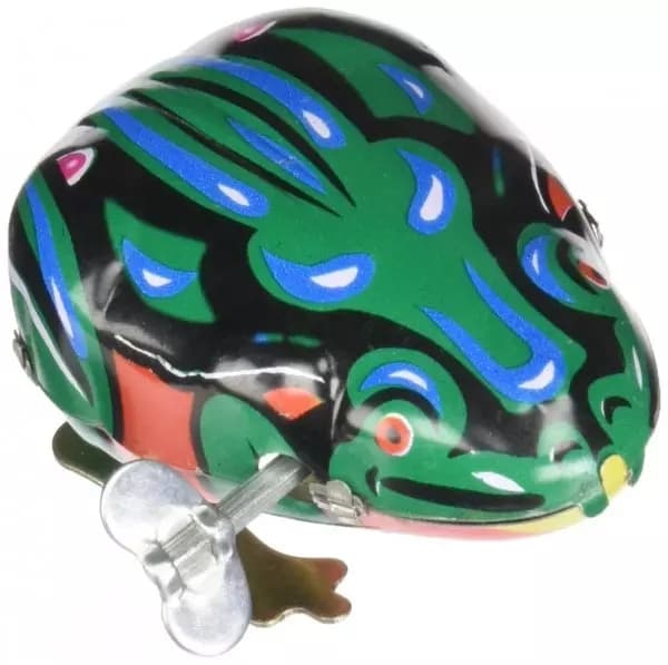 A wind-up jumping toad.