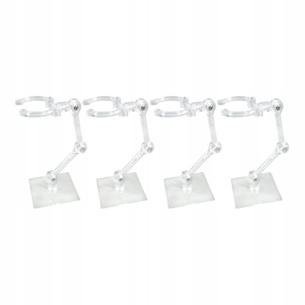 Action Base – Adjustable angle – Display stand for Anime models – 4-pack – Clear – 4x4cm