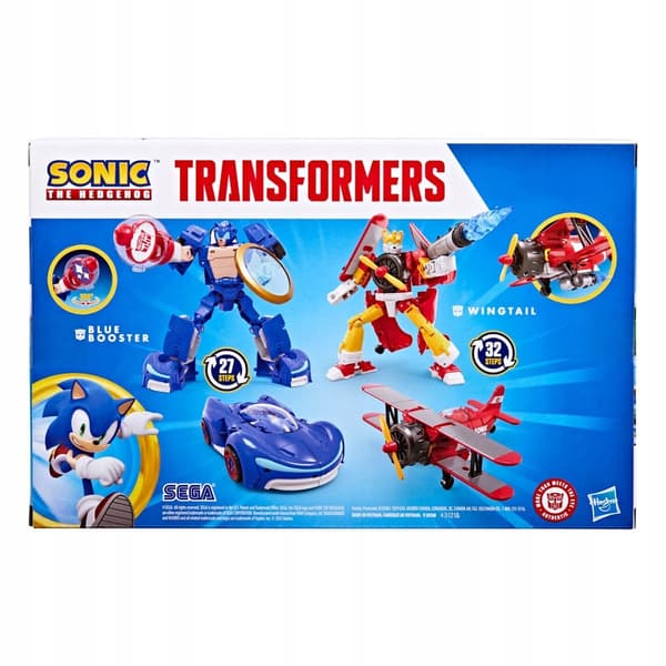 Sonic the Hedgehog x Transformers Wingtail and Blue Booster 13 action figures