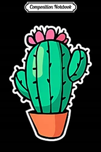 Composition Notebook: Cute Cactus Pop Art Badge Patch – A Gift for Girls’ Journals