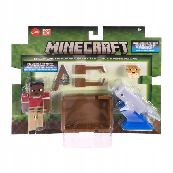 MINECRAFT SAILOR ZURI FIGURINE – pixelated figurine + accessories JCN50
