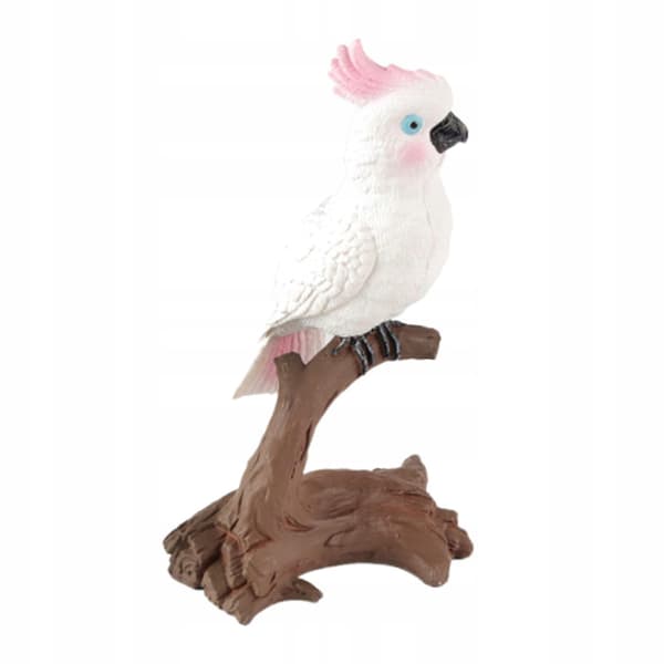 Parrot figurines Portable simulation Small educational toy Pink-headed bird