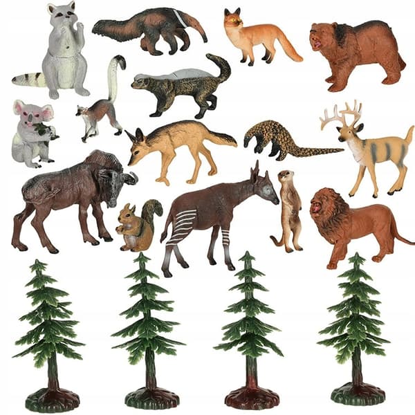 Set of 19 animal toy figures