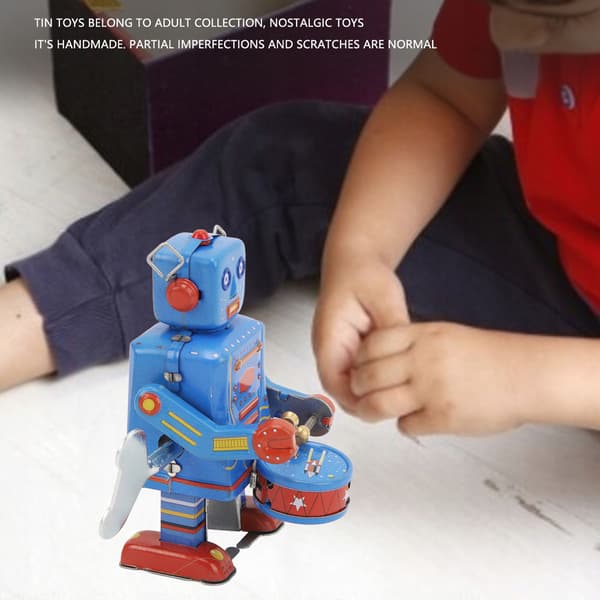 Clockwork Percussion Robot – Retro Tinplate – Handcrafted robots at JW