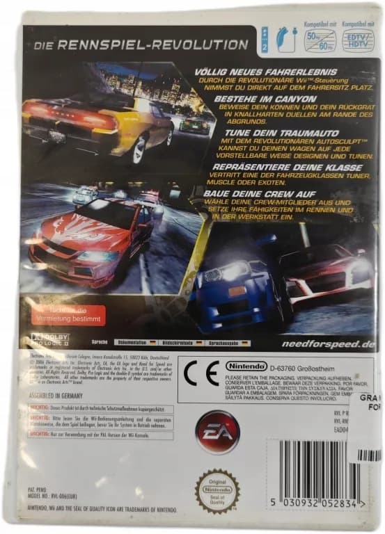 Nintendo Wii game: Need for Speed Carbon – Nintendo Wii, boxed, German version