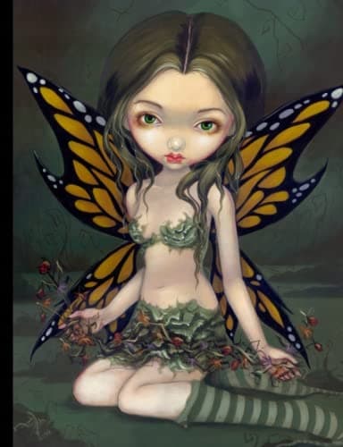 Fairy With Dried Flowers by Jasmine Becket-Griffith Notebook, A Gothic Fa