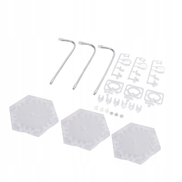 3-pack figurine stand. ABS. Foldable 4E steel doll stand