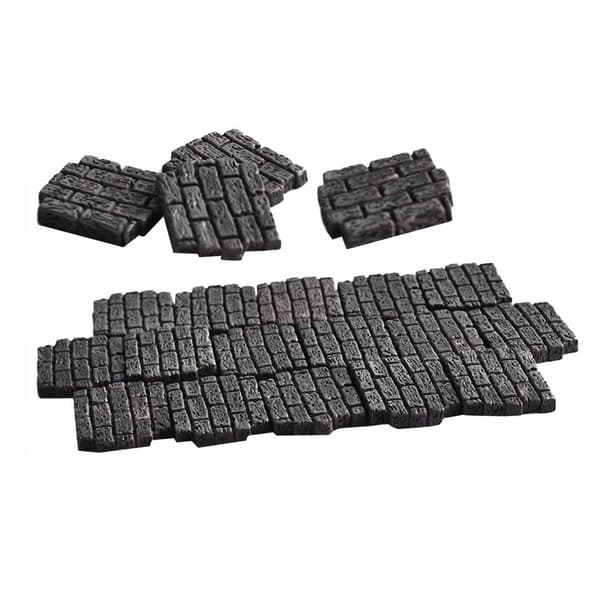 20-piece set: Cyan Fortress Model, Brick Miniatures, Sand, Tabletop Scene, Accessory Sets
