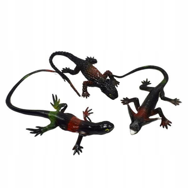 6x REALISTIC STRETCHY RUBBER LIZARD SQUASHY TOY – PRANK GIFT