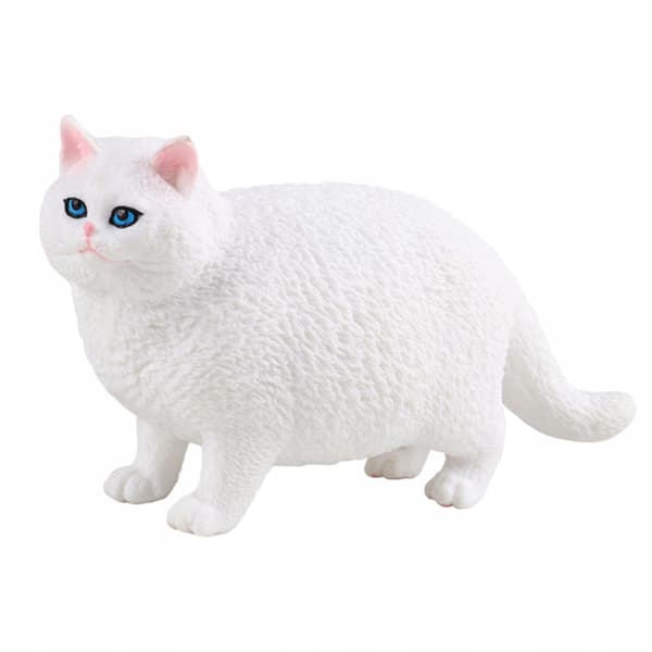 Realistic cat figurine – Educational Toys Collection: White Cat Simulation